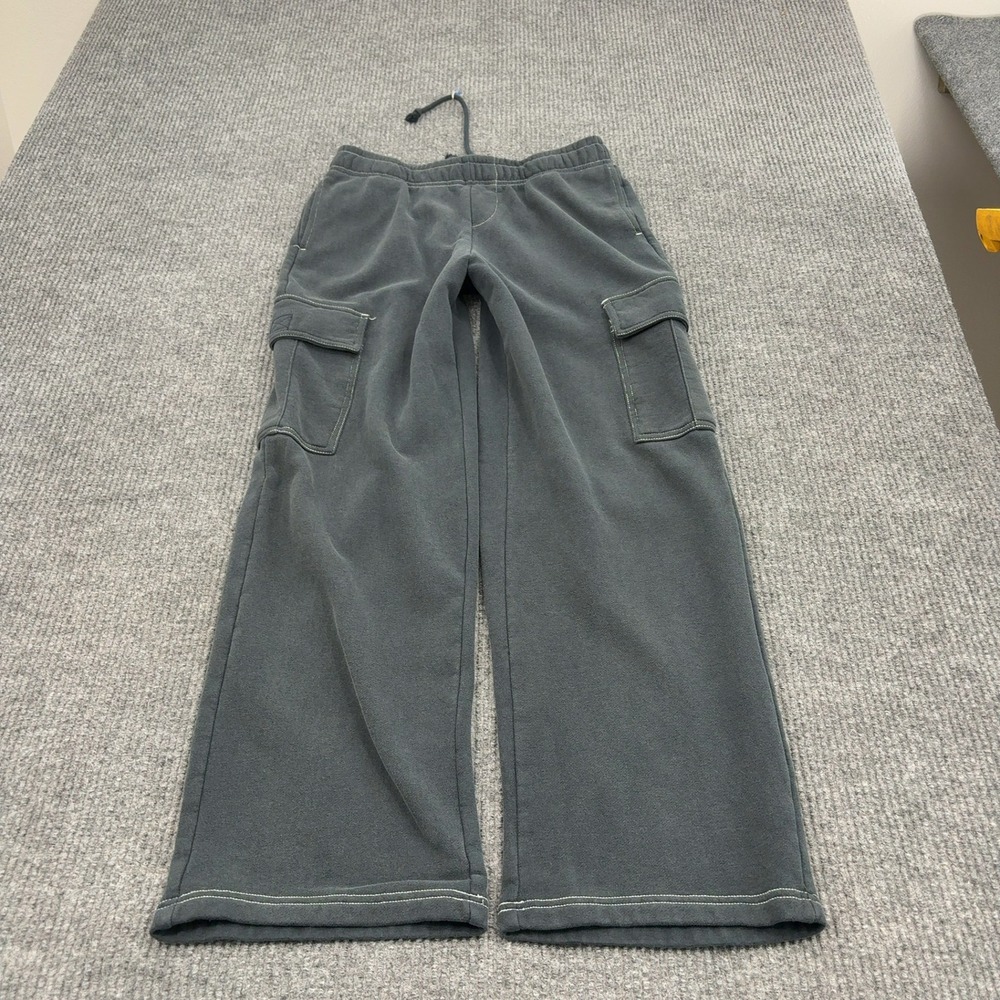 Playboy x PacSun Sweatpants Mens S Black Cotton Cargo Graphic Fleece Y2K Street